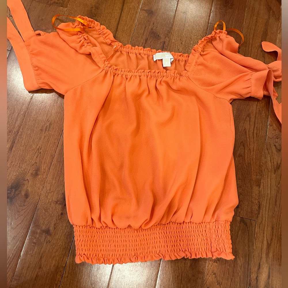Michael Kors orange blouse